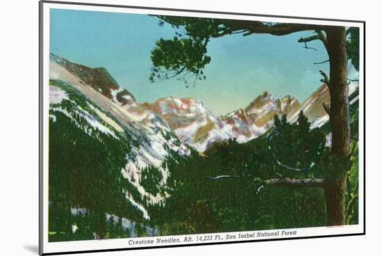 San Isabel National Forest, Colorado, View of the Crestone Needles-Lantern Press-Mounted Art Print