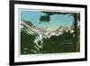 San Isabel National Forest, Colorado, View of the Crestone Needles-Lantern Press-Framed Premium Giclee Print
