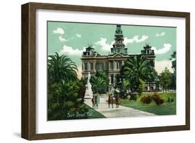 San Jose, California - Exterior View of City Hall-Lantern Press-Framed Art Print