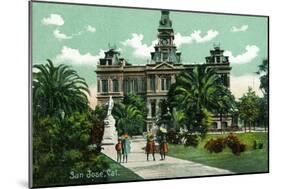 San Jose, California - Exterior View of City Hall-Lantern Press-Mounted Art Print