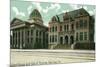 San Jose, California - Exterior View of Court House and Hall of Records-Lantern Press-Mounted Art Print