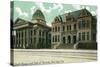 San Jose, California - Exterior View of Court House and Hall of Records-Lantern Press-Stretched Canvas