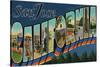 San Jose, California - Large Letter Scenes-Lantern Press-Stretched Canvas