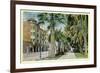 San Jose, California - North 1st Street View of St. James Hotel and Park-Lantern Press-Framed Art Print