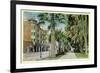 San Jose, California - North 1st Street View of St. James Hotel and Park-Lantern Press-Framed Art Print