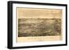 San Jose, California - Panoramic Map No. 1-Lantern Press-Framed Art Print