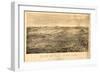 San Jose, California - Panoramic Map No. 1-Lantern Press-Framed Art Print