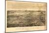 San Jose, California - Panoramic Map No. 1-Lantern Press-Mounted Art Print