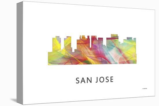 San Jose California Skyline-Marlene Watson-Stretched Canvas