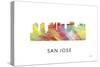 San Jose California Skyline-Marlene Watson-Stretched Canvas