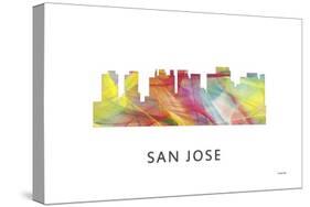 San Jose California Skyline-Marlene Watson-Stretched Canvas