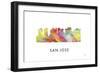 San Jose California Skyline-Marlene Watson-Framed Giclee Print