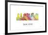 San Jose California Skyline-Marlene Watson-Framed Giclee Print