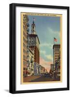 San Jose, California - Southern View of First Street-Lantern Press-Framed Art Print