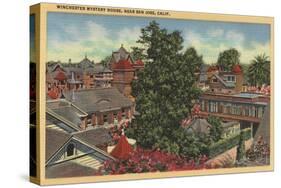 San Jose, California - View of Winchester Mystery House-Lantern Press-Stretched Canvas