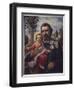 San Jose (Saint Joseph) Holds His Son in One Hand a Lily Stem in the Other-null-Framed Photographic Print