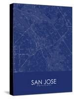 San Jose, United States of America Blue Map-null-Stretched Canvas