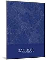 San Jose, United States of America Blue Map-null-Mounted Poster