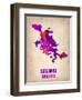 San Jose Watercolor Map-NaxArt-Framed Art Print