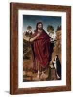 San Juan Bautista Y Una Donante, 1480-1485-Diego De La Cruz-Framed Giclee Print