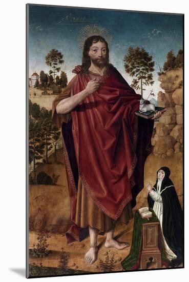 San Juan Bautista Y Una Donante, 1480-1485-Diego De La Cruz-Mounted Giclee Print