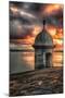 San Juan Bay Sunset With A Sentry Post-George Oze-Mounted Photographic Print