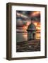 San Juan Bay Sunset With A Sentry Post-George Oze-Framed Photographic Print