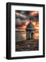 San Juan Bay Sunset With A Sentry Post-George Oze-Framed Photographic Print