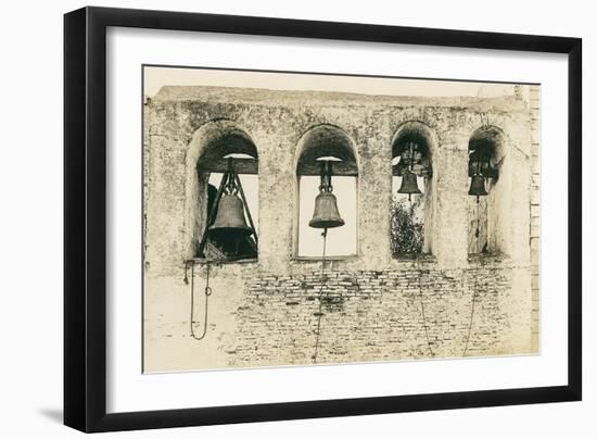 San Juan Capistrano Mission Bells-null-Framed Art Print