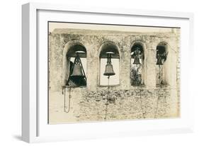 San Juan Capistrano Mission Bells-null-Framed Art Print