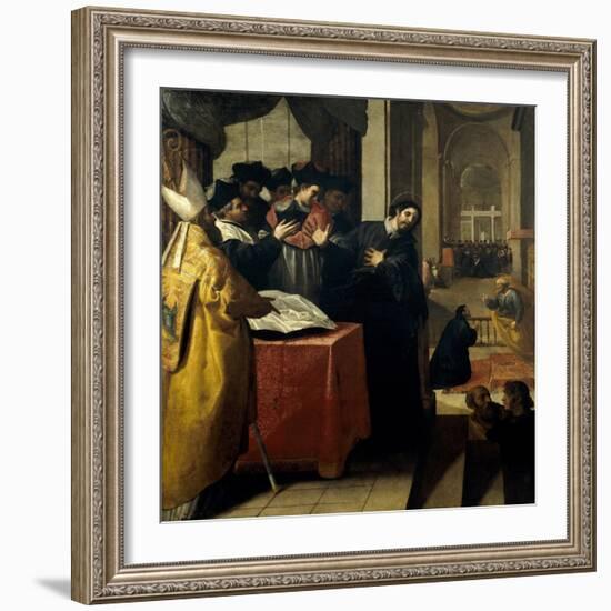 San Juan De Mata Renuncia Al Doctorado Y Lo Acepta Luego Por Inspiración Divina, 1634-Vincenzo Carducci-Framed Giclee Print