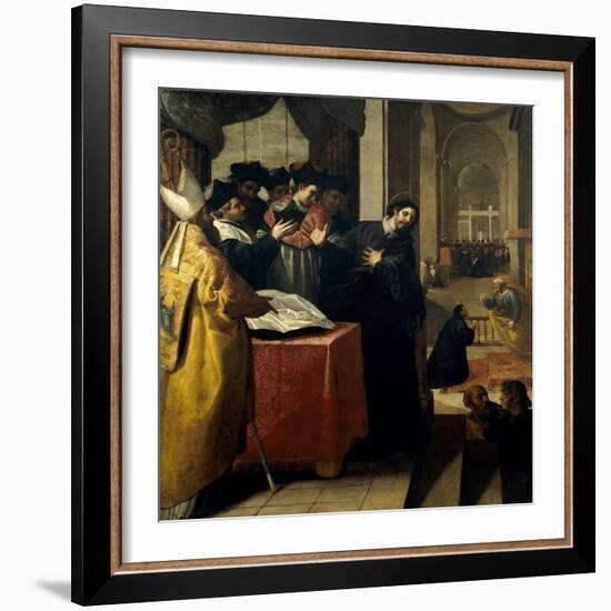 San Juan De Mata Renuncia Al Doctorado Y Lo Acepta Luego Por Inspiración Divina, 1634-Vincenzo Carducci-Framed Giclee Print