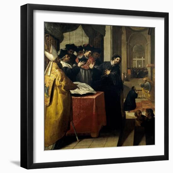 San Juan De Mata Renuncia Al Doctorado Y Lo Acepta Luego Por Inspiración Divina, 1634-Vincenzo Carducci-Framed Giclee Print