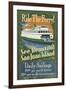San Juan Island, Washington - Ferry Ride-Lantern Press-Framed Art Print