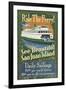 San Juan Island, Washington - Ferry Ride-Lantern Press-Framed Art Print