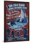 San Juan Island, Washington - Whale Watching-Lantern Press-Framed Art Print