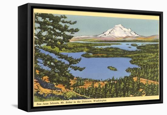 San Juan Islands, Mt. Baker, Washington-null-Framed Stretched Canvas