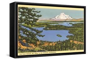 San Juan Islands, Mt. Baker, Washington-null-Framed Stretched Canvas