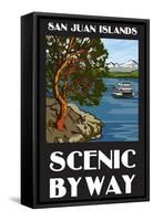 San Juan Islands Scenic Byway, Washington - Official Logo-Lantern Press-Framed Stretched Canvas