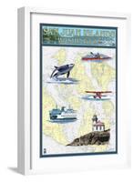 San Juan Islands, Washington - Nautical Chart-Lantern Press-Framed Art Print