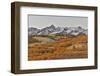 San Juan Mountains from the Dallas Divide morning light on fall colored Oak and Aspen, Colorado.-Darrell Gulin-Framed Photographic Print