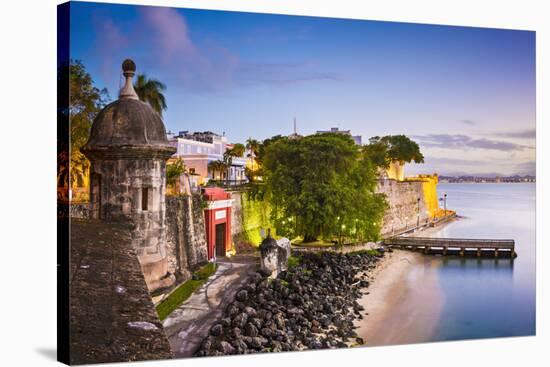 San Juan, Puerto Rico Coast at Paseo De La Princesa.-SeanPavonePhoto-Stretched Canvas