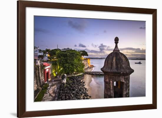 San Juan, Puerto Rico Coast at Paseo De La Princesa.-SeanPavonePhoto-Framed Photographic Print