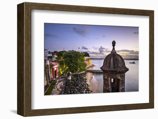 San Juan, Puerto Rico Coast at Paseo De La Princesa.-SeanPavonePhoto-Framed Photographic Print