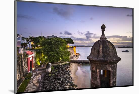 San Juan, Puerto Rico Coast at Paseo De La Princesa.-SeanPavonePhoto-Mounted Photographic Print