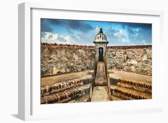 San Juan, Puerto Rico Coast at Paseo De La Princesa.-SeanPavonePhoto-Framed Photographic Print