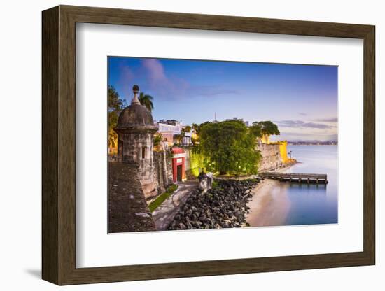 San Juan, Puerto Rico Coast at Paseo De La Princesa.-SeanPavonePhoto-Framed Photographic Print