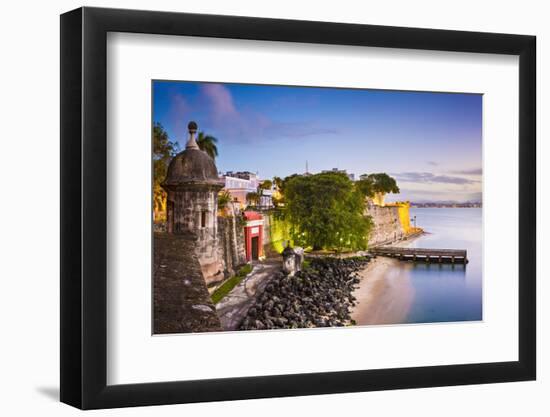 San Juan, Puerto Rico Coast at Paseo De La Princesa.-SeanPavonePhoto-Framed Photographic Print