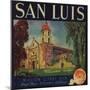 San Luis Brand - Redlands, California - Citrus Crate Label-Lantern Press-Mounted Art Print