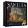 San Luis Brand - Redlands, California - Citrus Crate Label-Lantern Press-Framed Stretched Canvas